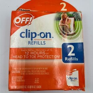 OFF! Clip-On Mosquito Repellent Box of 2 Refills For Fan 12 Hr Protection Bug